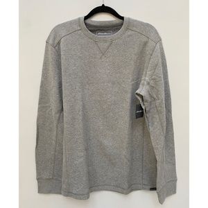 Grey long sleeve waffle shirt